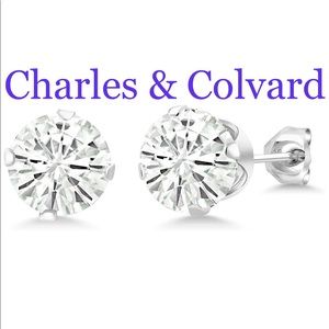 Charles & Colvard moissanite stud earrings 1.20ct